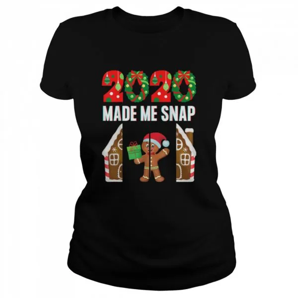 2020 Made Me Snap Christmas Ginger Bread Ugly Xmas shirt - Image 2