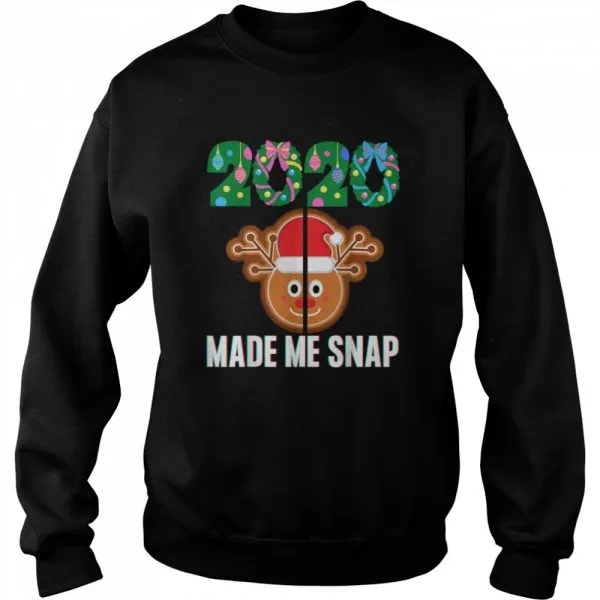 2020 Made Me Snap Christmas Santa Rudolph Ugly Xmas shirt - Image 4