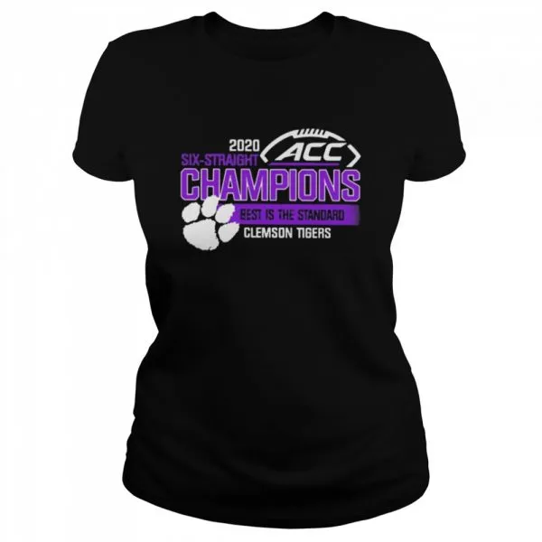 2020 Six Straight ACC Champions best is the Standard Clemson Tiger shirt - Image 2