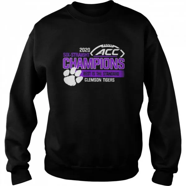 2020 Six Straight ACC Champions best is the Standard Clemson Tiger shirt - Image 4
