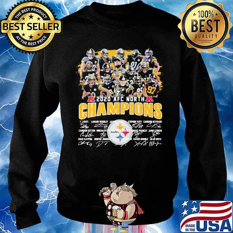 2020 Afc North Champions Steelers Football Signature Shirt Sweater