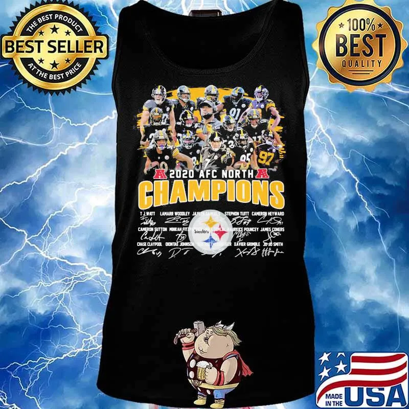 2020 Afc North Champions Steelers Football Signature Shirt Tank top