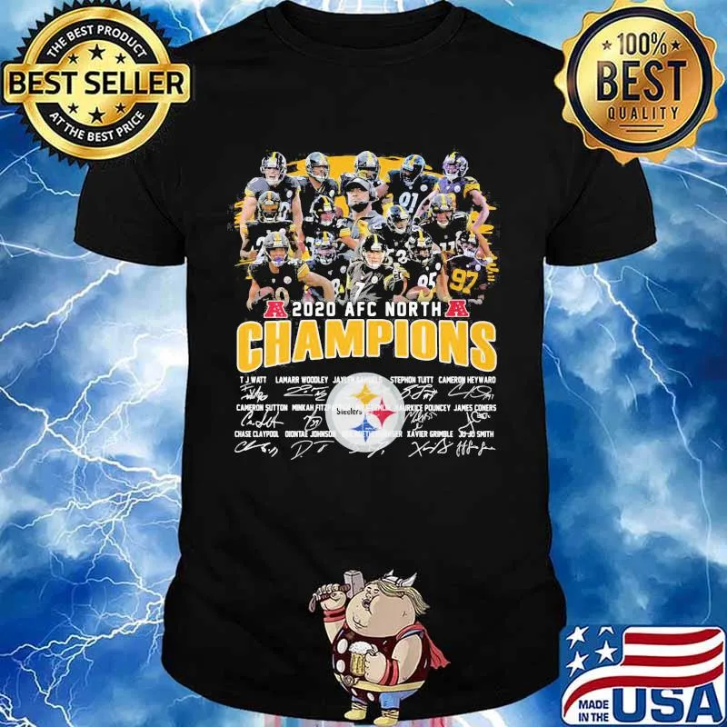 2020 Afc North Champions Steelers Football Signature Shirt