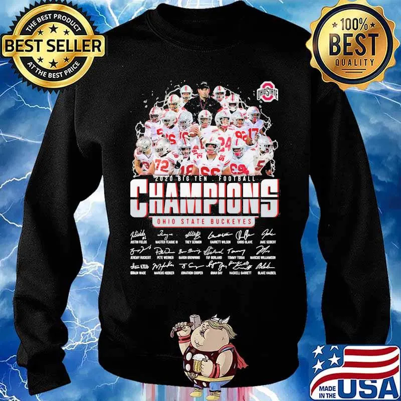 2020 Big Ten Football Champions Ohio State Buckeyes Signature Shirt Sweater