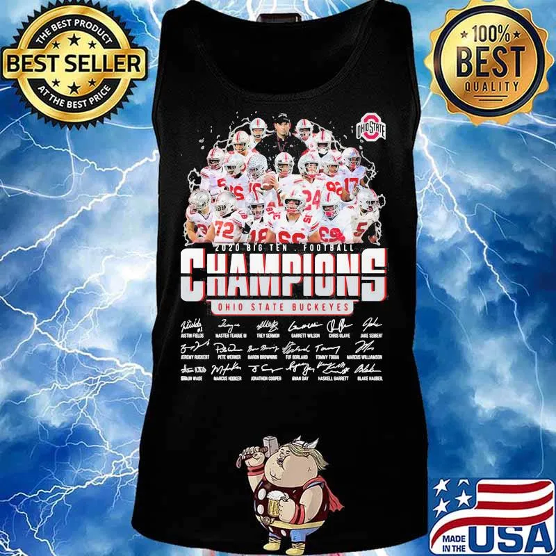 2020 Big Ten Football Champions Ohio State Buckeyes Signature Shirt Tank top