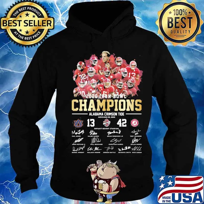 2020 Iron Bowl Champions Alabama Crimson Tide Win Signuature Shirt Hoodie