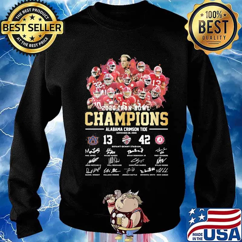 2020 Iron Bowl Champions Alabama Crimson Tide Win Signuature Shirt Sweater