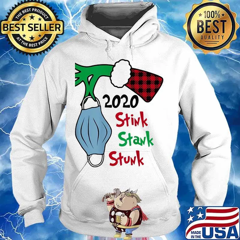 2020 Stink Stank Stunk Grinch Wear Mask Covid Xmas Shirt Hoodie