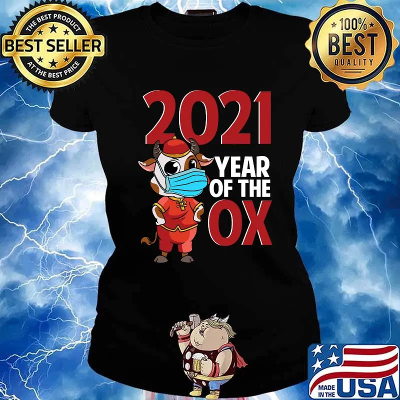 2021 Year Of The Ox Chinese New Year Zodiac Buffalo Shirt Ladies tee