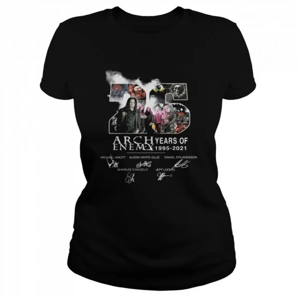 26 Years Of Arch Enemy 1995 2021 Signatures shirt - Image 2