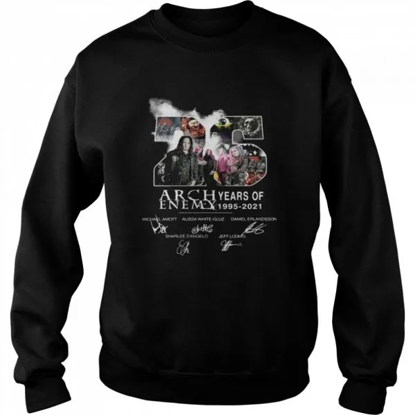 26 Years Of Arch Enemy 1995 2021 Signatures shirt - Image 4
