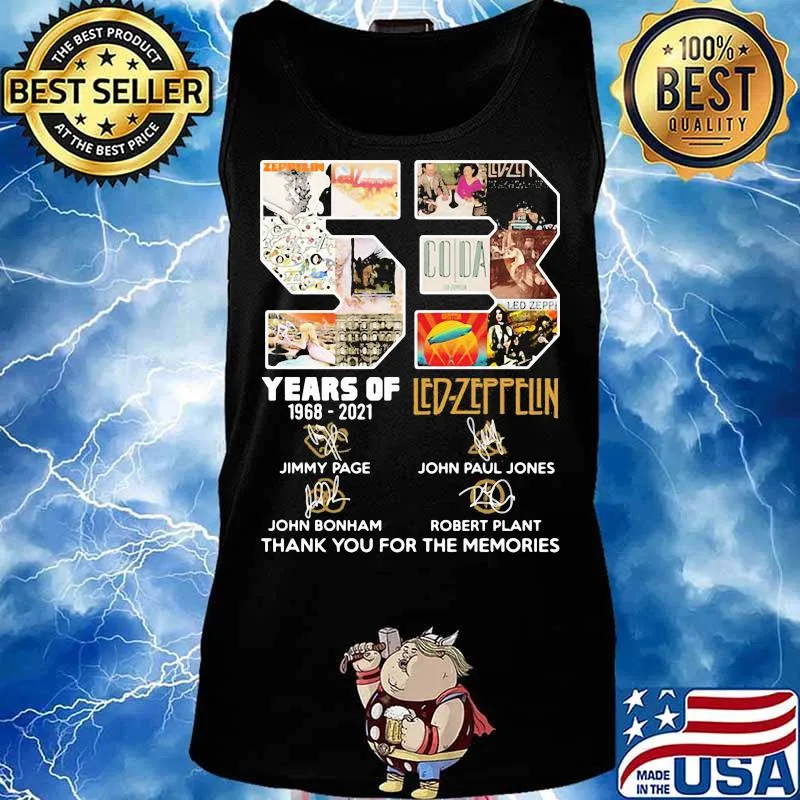 53 Years Of 1968 2021 led Zeppelin Thank You For The Memories Shirt Tank top