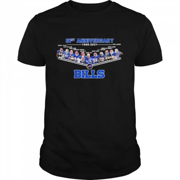 61st Anniversary 1960 2021 Name Team Player Bills Football shirt