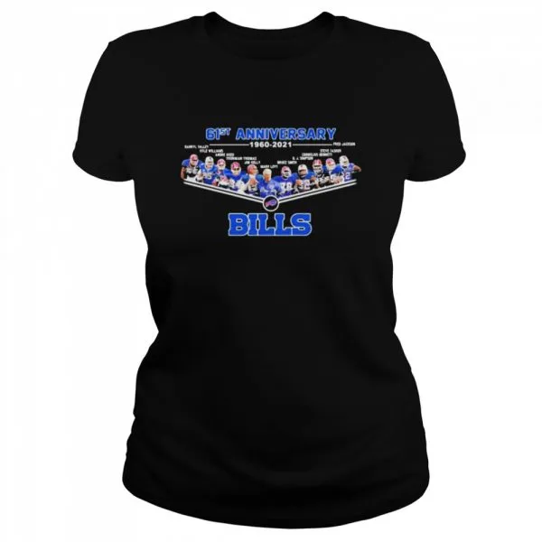 61st Anniversary 1960 2021 Name Team Player Bills Football shirt - Image 2