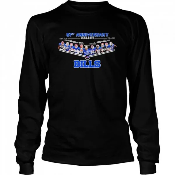 61st Anniversary 1960 2021 Name Team Player Bills Football shirt - Image 3