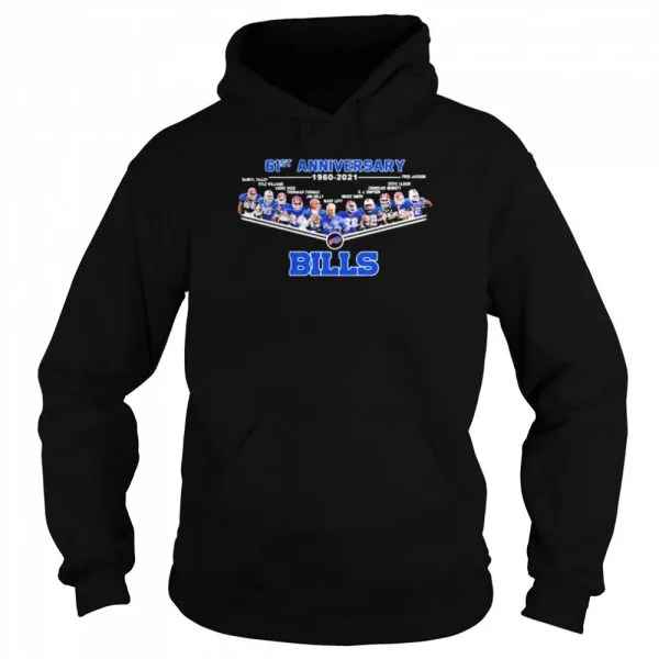 61st Anniversary 1960 2021 Name Team Player Bills Football shirt - Image 5
