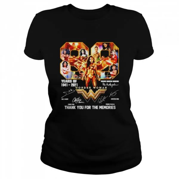 80 years of 1941-2021 Wonder Woman thank you for the memories shirt - Image 2