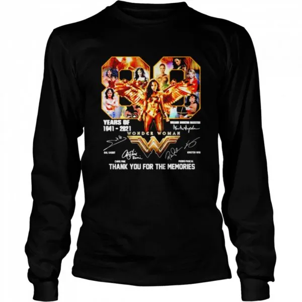 80 years of 1941-2021 Wonder Woman thank you for the memories shirt - Image 3