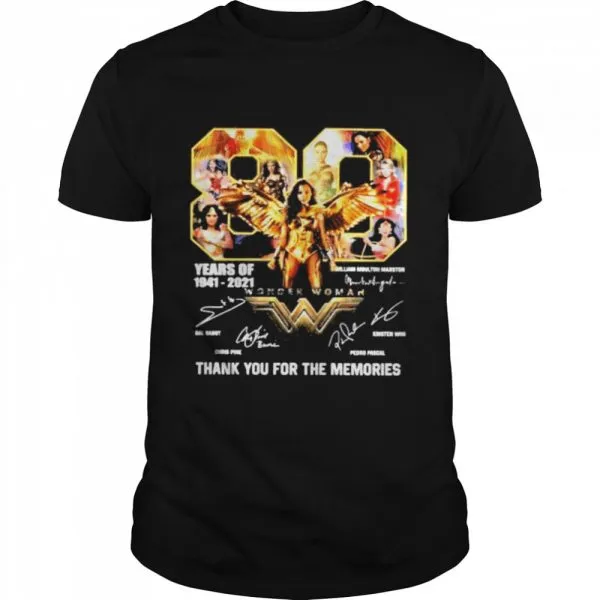 80 years of wonder woman thank you for the memories shirt