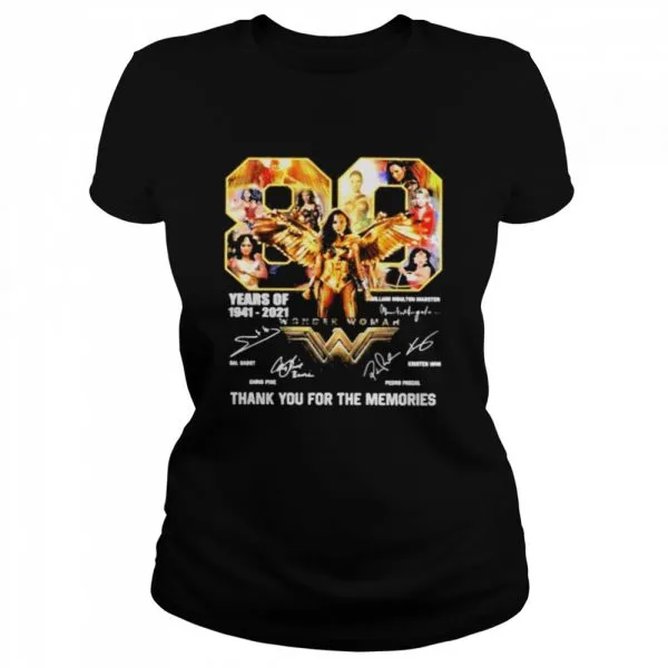 80 years of wonder woman thank you for the memories shirt - Image 2