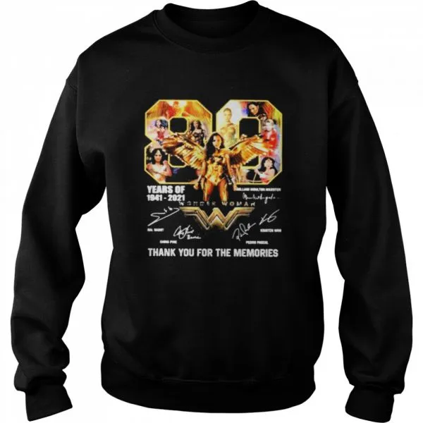 80 years of wonder woman thank you for the memories shirt - Image 4