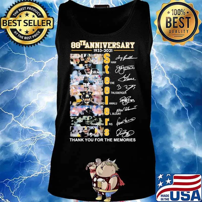 88th Anniversary 1933 2021 Steelers Thank You For The Memories Signature Player Team Shirt Tank top