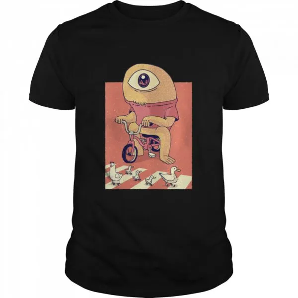 Alien Cycologist Watching Chickens shirt