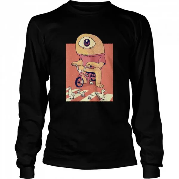 Alien Cycologist Watching Chickens shirt - Image 3