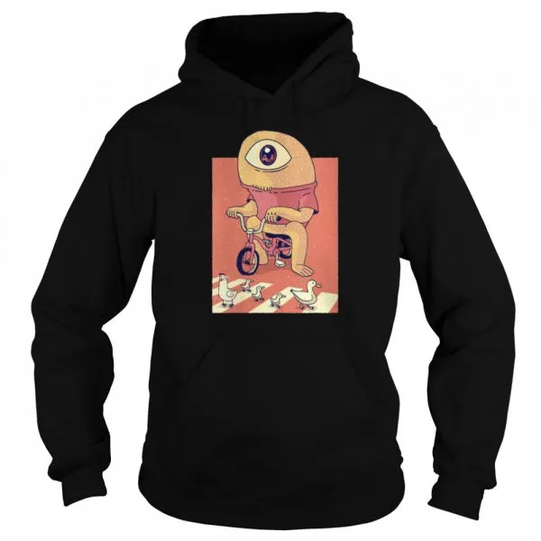 Alien Cycologist Watching Chickens shirt - Image 5