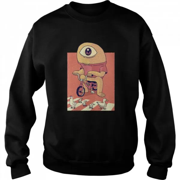 Alien Cycologist Watching Chickens shirt - Image 4