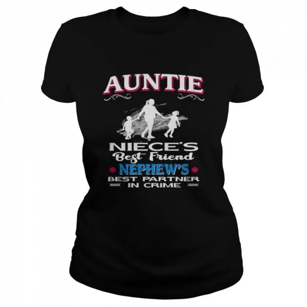 Auntie Nieces Best Friend Nephews Best Partner In Crime Classic Mens T-shirt - Image 3