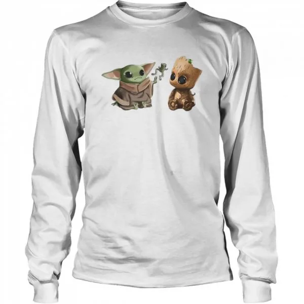 Baby Yoda And Baby Groot Frog shirt - Image 3