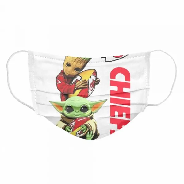 Baby Yoda And Baby Groot Hug Football Kansas City Chiefs shirt - Image 6