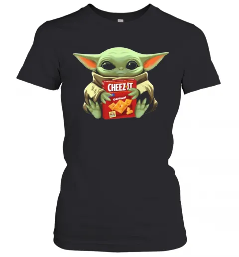 Baby Yoda Hugs Cheez It Box T-Shirt Classic Mens T-shirt - Image 3