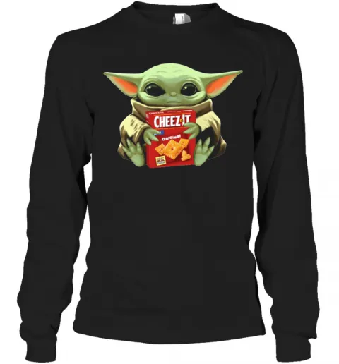 Baby Yoda Hugs Cheez It Box T-Shirt Classic Mens T-shirt - Image 4