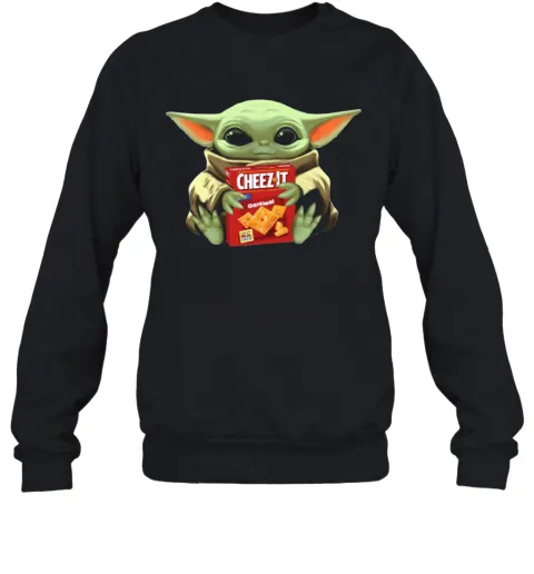 Baby Yoda Hugs Cheez It Box T-Shirt Classic Mens T-shirt - Image 5