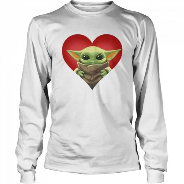 Baby yoda heart shirt - Image 3