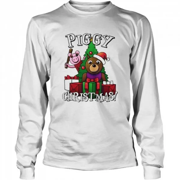 Bear and Pig piggy Christmas shirt - Image 3