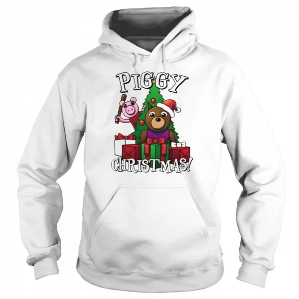 Bear and Pig piggy Christmas shirt - Image 5