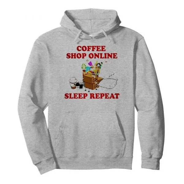 Coffee shop online sleep repeat shirt - Image 6