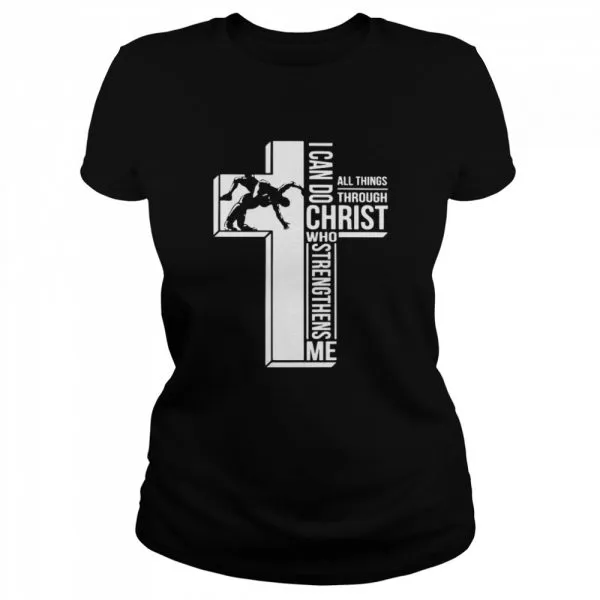 Cross I Can Do Christ Who Strengthens Me Shirt - Image 2
