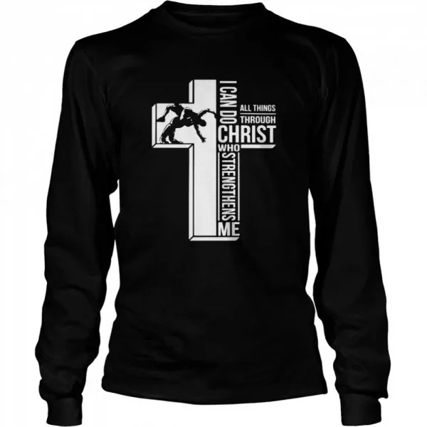 Cross I Can Do Christ Who Strengthens Me Shirt - Image 3