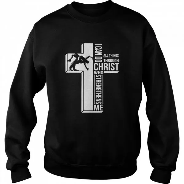 Cross I Can Do Christ Who Strengthens Me Shirt - Image 4