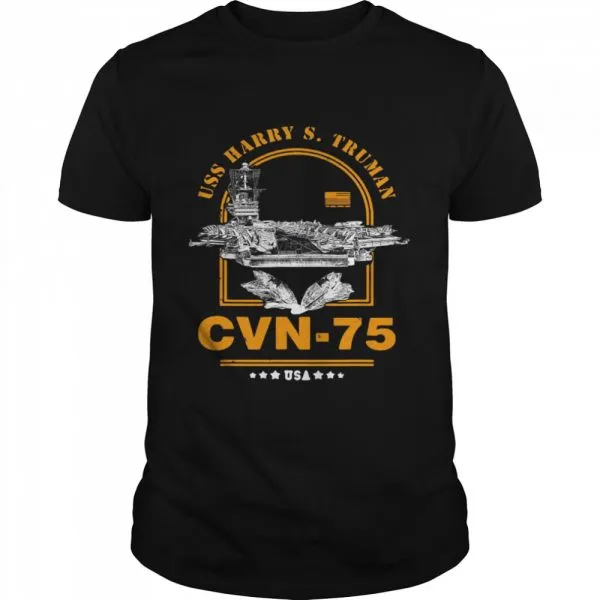Cvn-75 Uss Harry S Truman USA Classic Mens T-shirt - Image 2