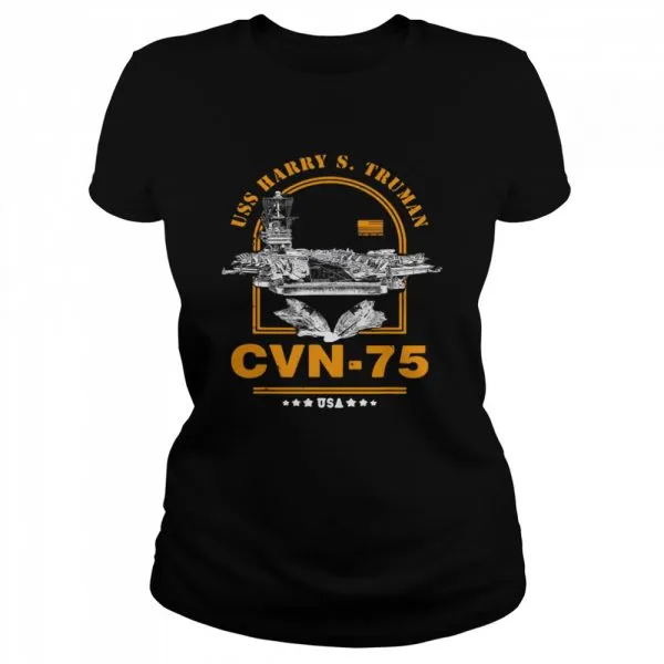 Cvn-75 Uss Harry S Truman USA Classic Mens T-shirt - Image 3