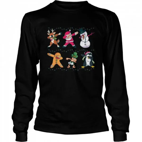 Dabbing Santa Elf Friends Dab Christmas boys Xmas shirt - Image 3