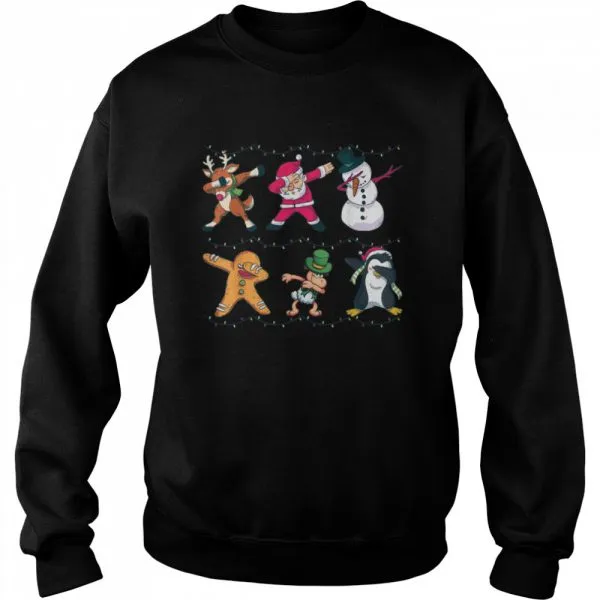 Dabbing Santa Elf Friends Dab Christmas boys Xmas shirt - Image 4