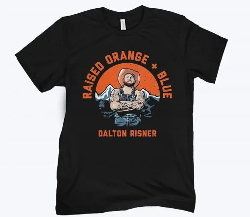 Dalton Risner Raised Orange Blue Tee Shirt