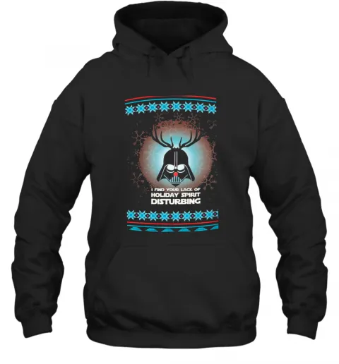 Darth Vader Reindeer I Find Your Lack Of Holiday Spirit Disturbing Ugly Christmas T-Shirt Classic Mens T-shirt - Image 6