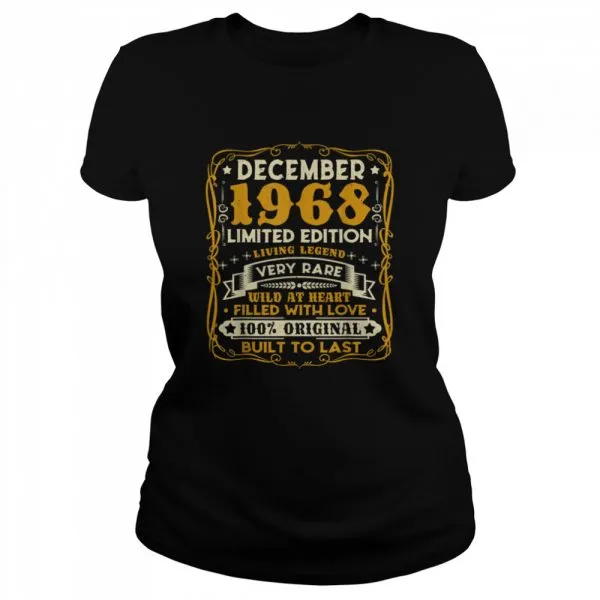 December 1968 Retro 52 Years Old 52nd Birthday shirt - Image 2